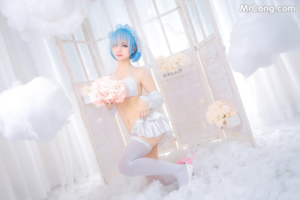 Coser@蠢沫沫 (chunmomo) Vol.024: 蕾姆花嫁 (44 photos)