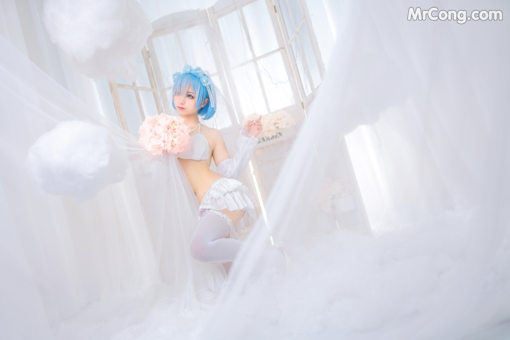 Coser@蠢沫沫 (chunmomo) Vol.024: 蕾姆花嫁 (44 photos)