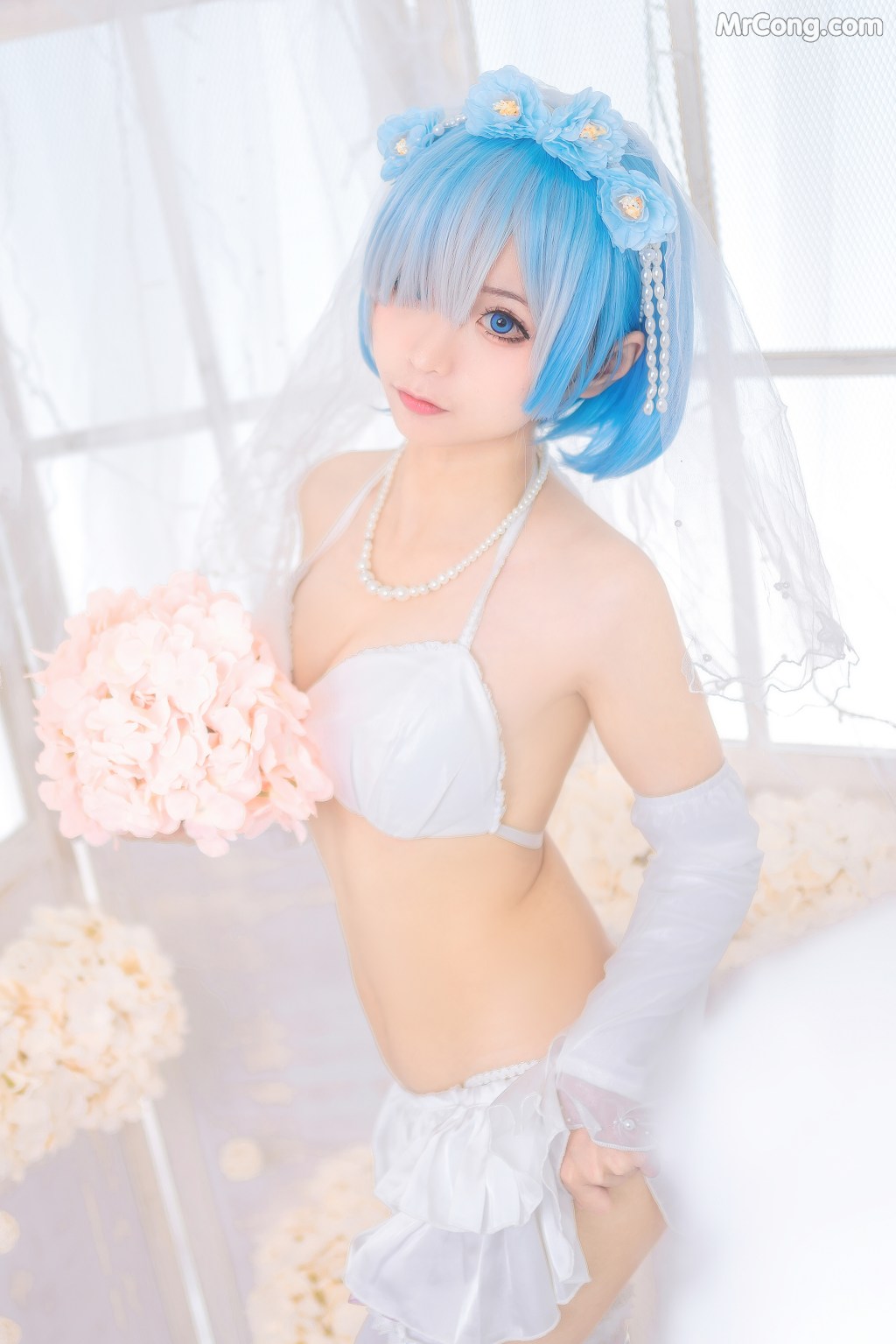 Coser@蠢沫沫 (chunmomo) Vol.024: 蕾姆花嫁 (44 photos) – Page 4