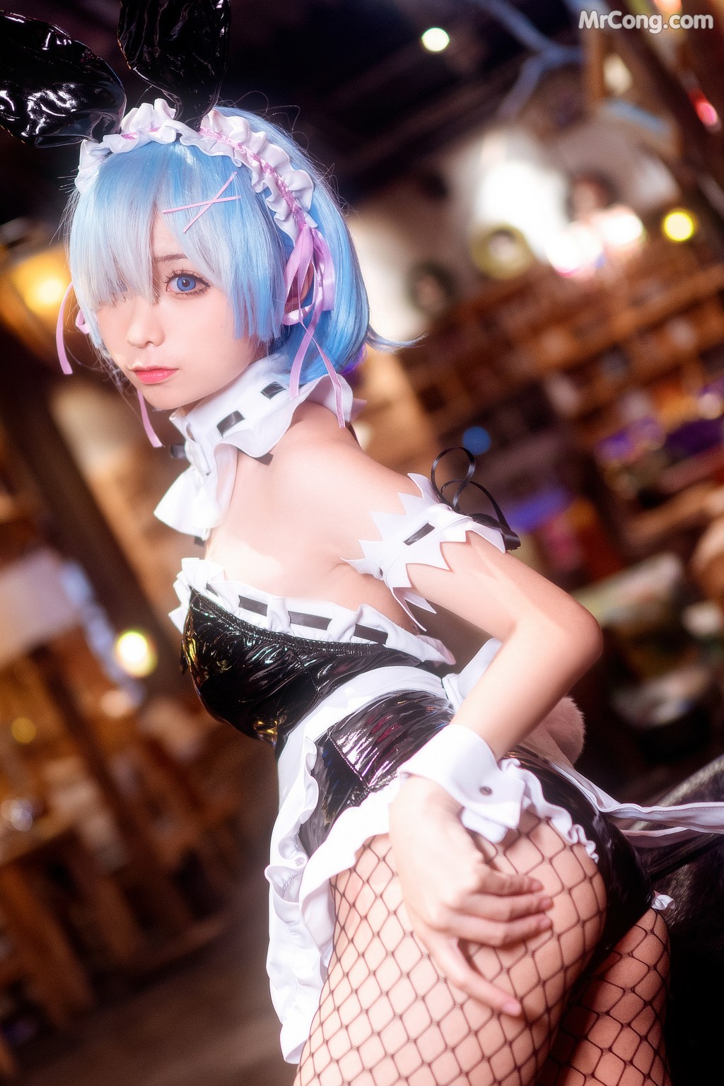 Coser@蠢沫沫 (chunmomo) Vol.025: 蕾姆兔女郎 (41 photos)