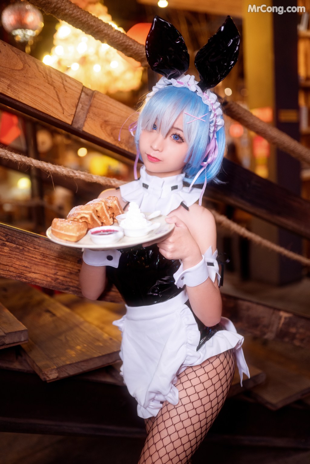 Coser@蠢沫沫 (chunmomo) Vol.025: 蕾姆兔女郎 (41 photos)