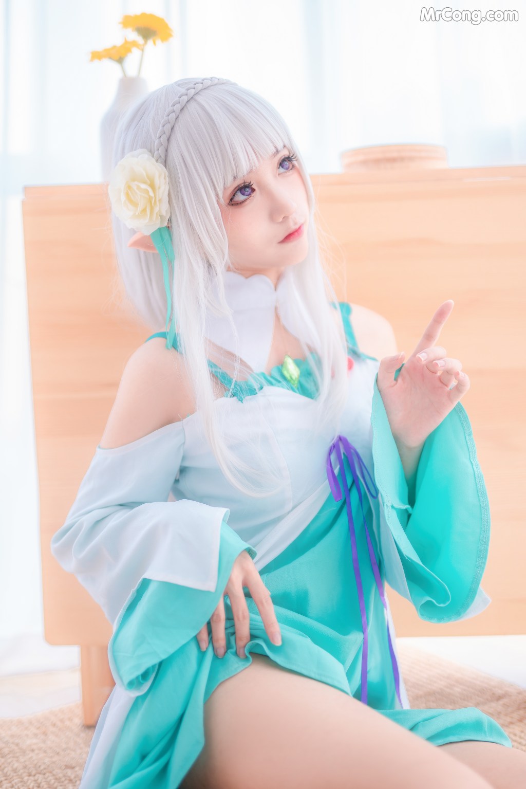 Coser@蠢沫沫 (chunmomo) Vol.027: 绿睡衣 (40 photos)