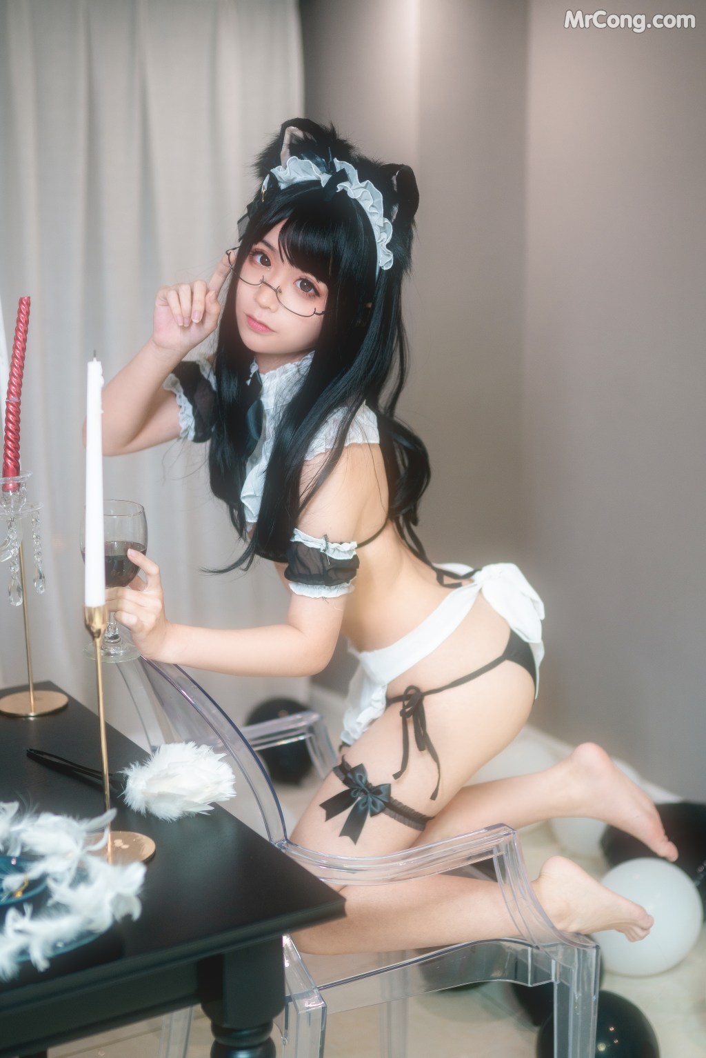Coser@蠢沫沫 (chunmomo) Vol.028: 猫耳女仆 (43 photos)