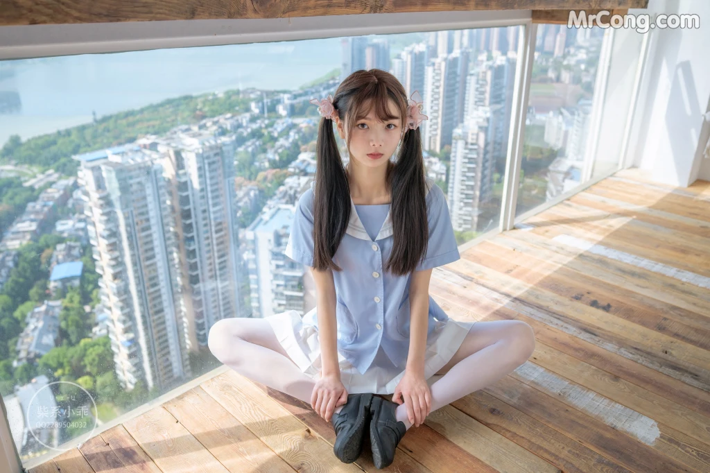 Coser@稚乖画册 Vol.001: 晴空01 白丝双马尾JK (79 photos) – Page 3