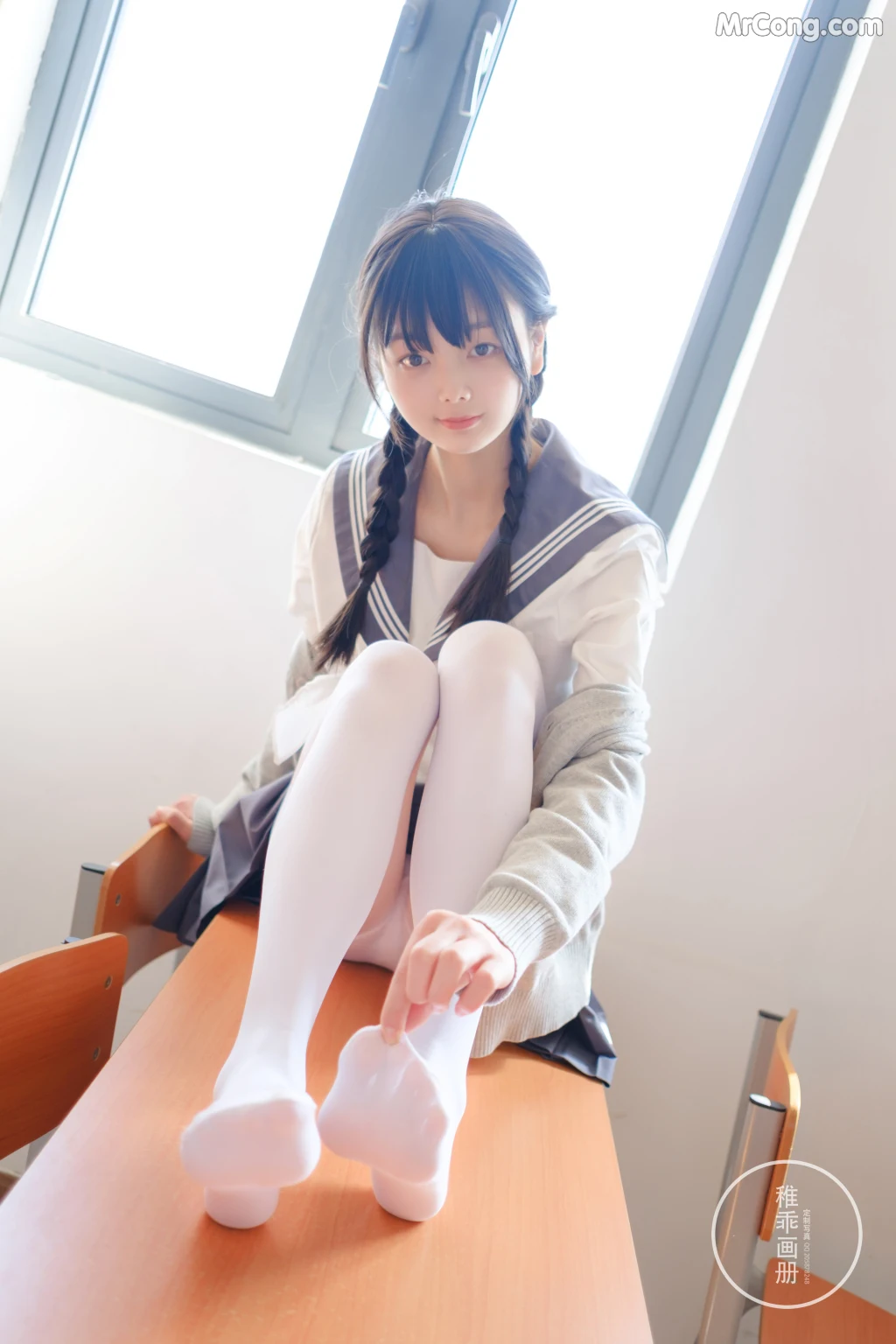 Coser@稚乖画册 Vol.005: 晴空03 双马尾JK (71 photos + 12 video)