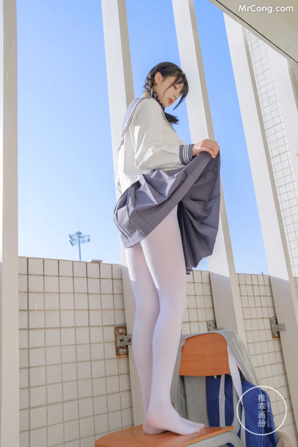 Coser@稚乖画册 Vol.005: 晴空03 双马尾JK (71 photos + 12 video) – Page 4