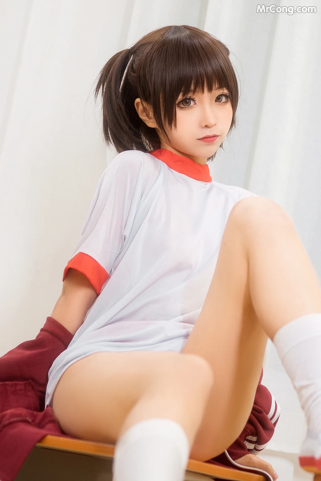 Coser@蠢沫沫 (chunmomo) Vol.033: 体操服红 (45 photos)