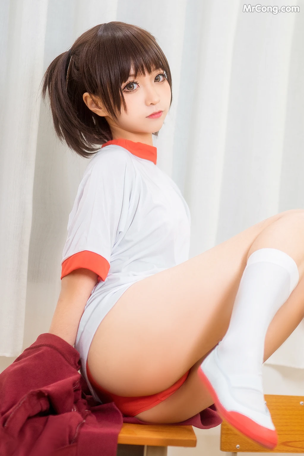Coser@蠢沫沫 (chunmomo) Vol.033: 体操服红 (45 photos)