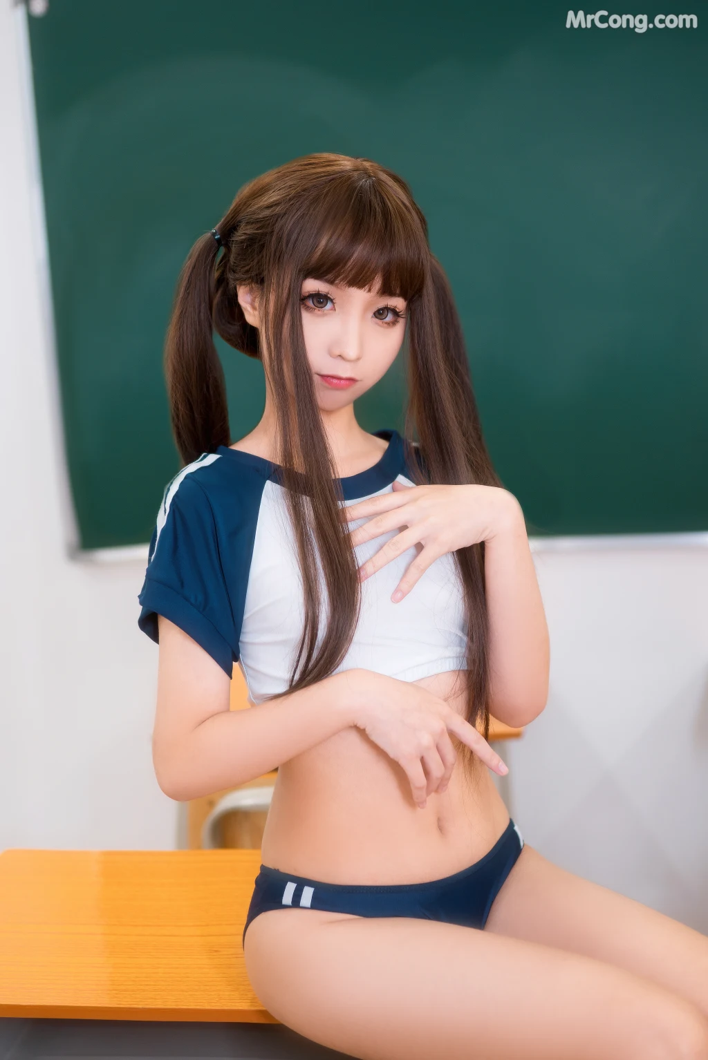 Coser@蠢沫沫 (chunmomo) Vol.034: 体操服蓝 (40 photos) – Page 4