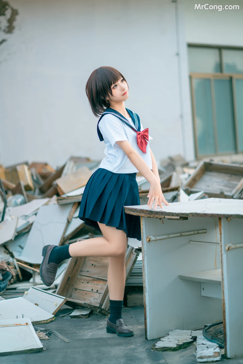 Coser@蠢沫沫 (chunmomo) Vol.035: 天台JK (40 photos) – Page 3