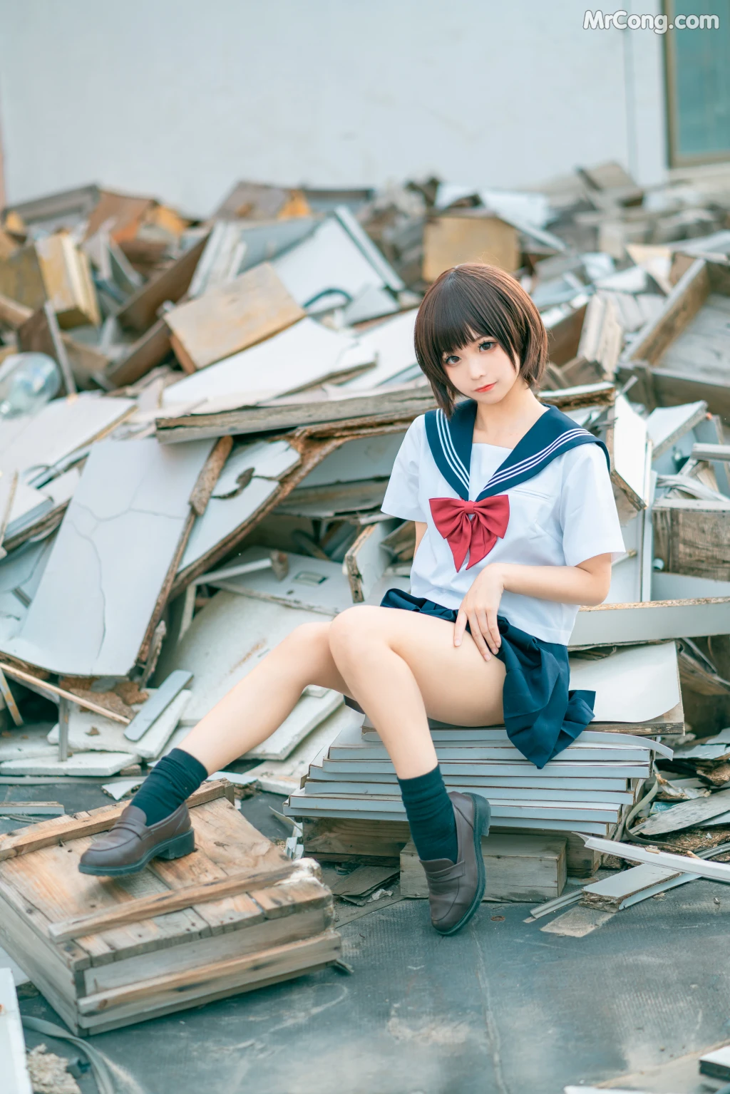 Coser@蠢沫沫 (chunmomo) Vol.035: 天台JK (40 photos) – Page 4