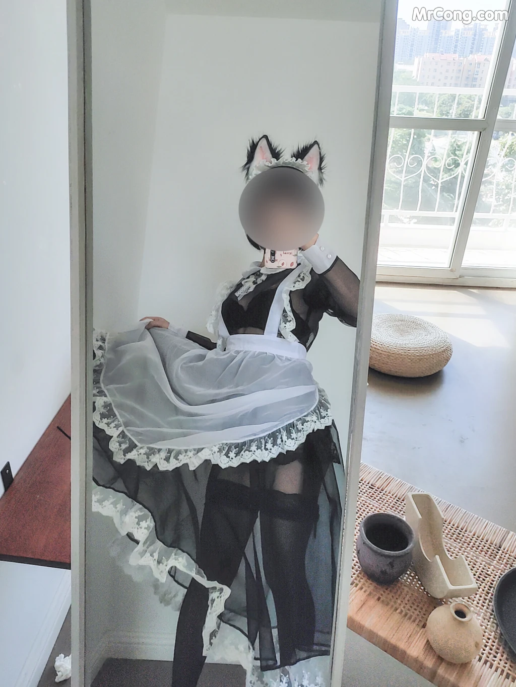 Coser@蠢沫沫 (chunmomo) Vol.037: 透明女仆自拍 (42 photos)