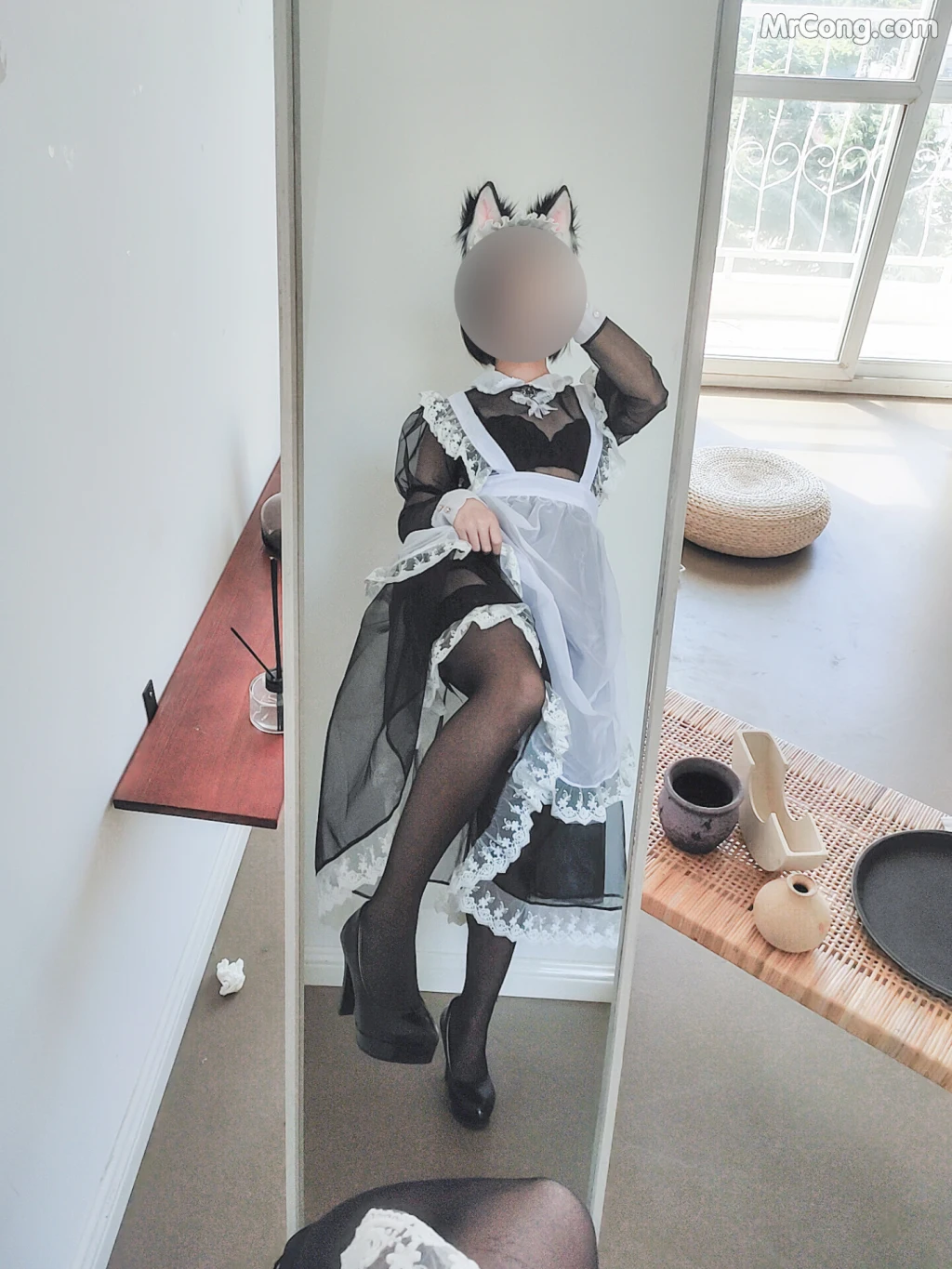 Coser@蠢沫沫 (chunmomo) Vol.037: 透明女仆自拍 (42 photos)