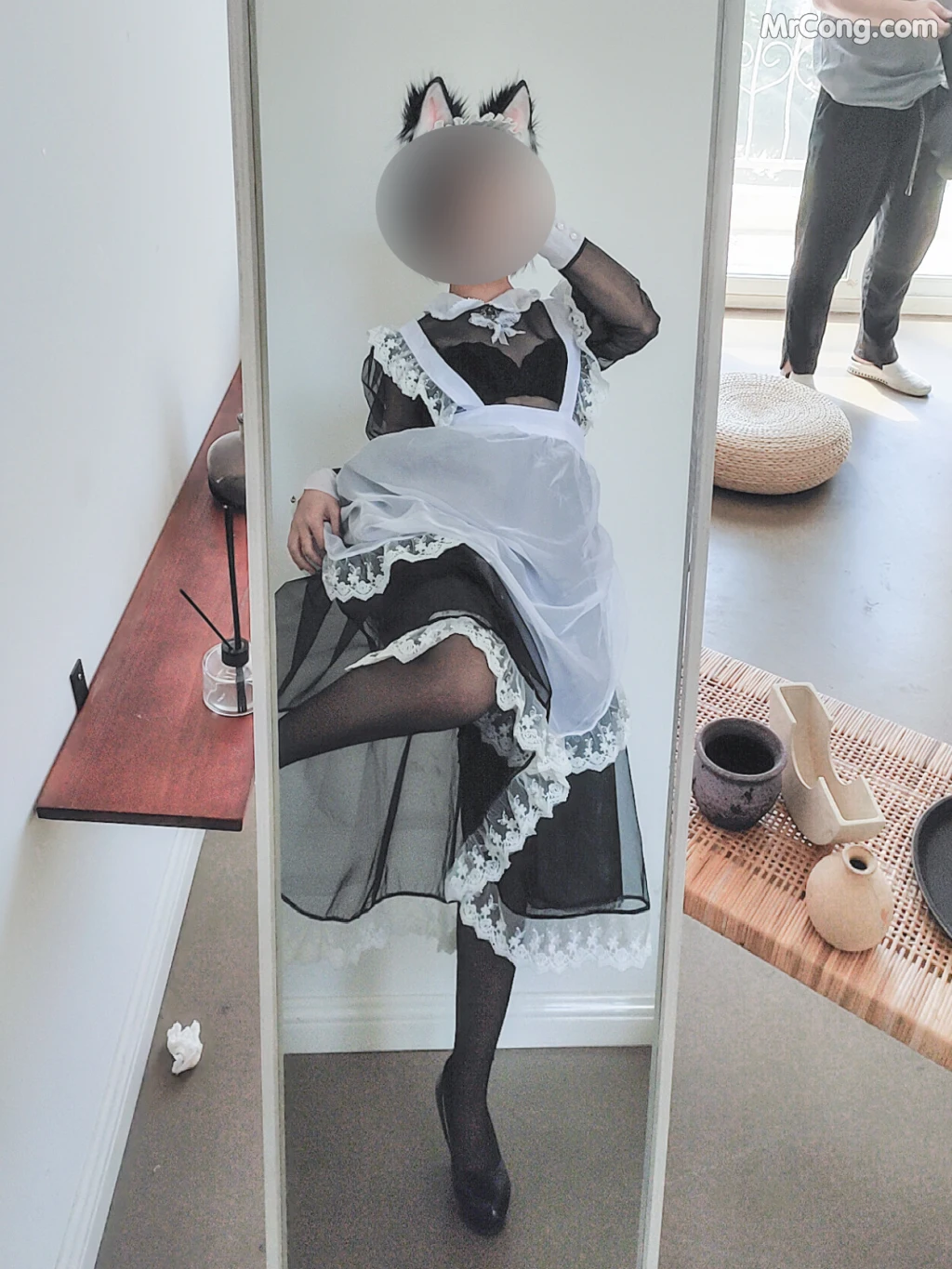 Coser@蠢沫沫 (chunmomo) Vol.037: 透明女仆自拍 (42 photos)