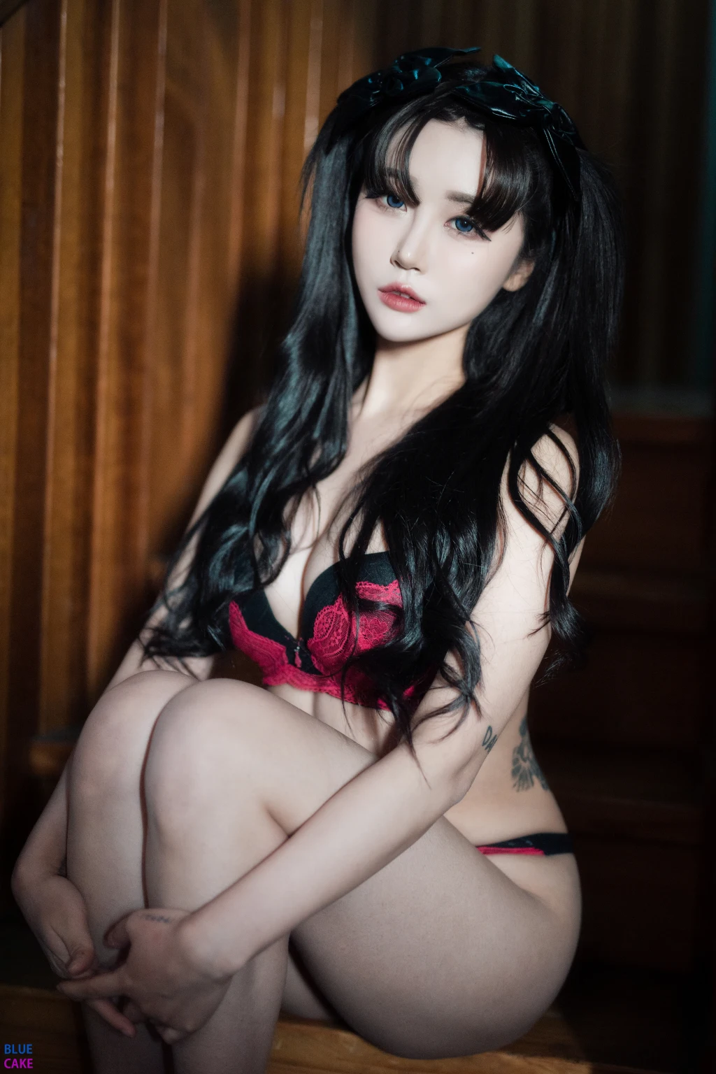 [BLUECAKE] Bomi (보미) & Zia (지아): Fate Saber x Thosaka Rin – Lingerie.Ver (128 photos) – Page 2
