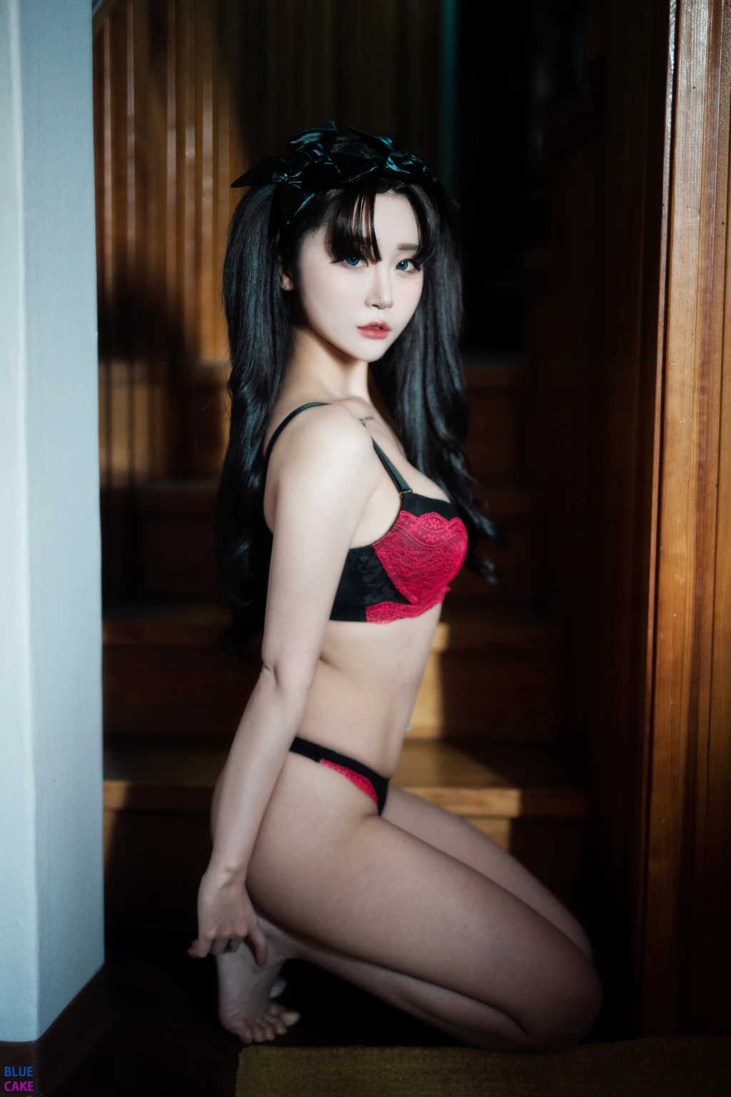[BLUECAKE] Bomi (보미) & Zia (지아): Fate Saber x Thosaka Rin – Lingerie.Ver (128 photos) – Page 2