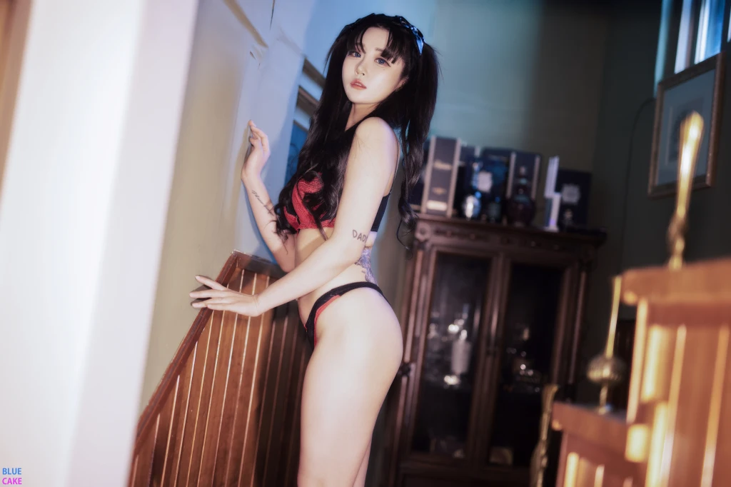 [BLUECAKE] Bomi (보미) & Zia (지아): Fate Saber x Thosaka Rin – Lingerie.Ver (128 photos) – Page 3