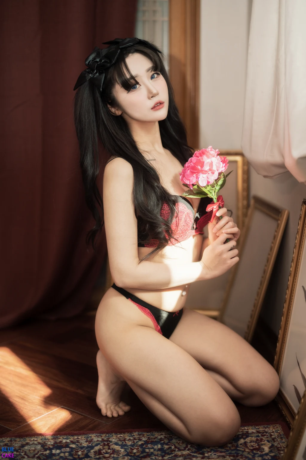 [BLUECAKE] Bomi (보미) & Zia (지아): Fate Saber x Thosaka Rin – Lingerie.Ver (128 photos) – Page 5
