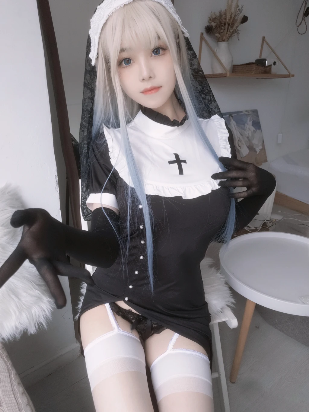 Coser@蜜汁猫裘 Vol.082: 修女自拍 (35 photos + 6 videos) – Page 2