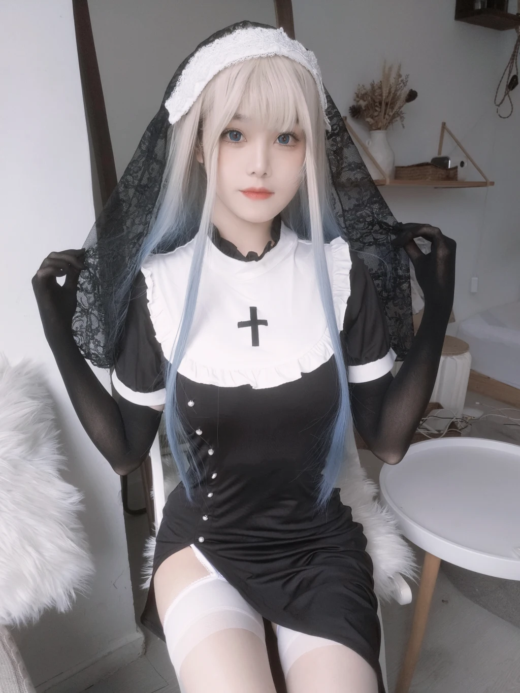 Coser@蜜汁猫裘 Vol.082: 修女自拍 (35 photos + 6 videos) – Page 2