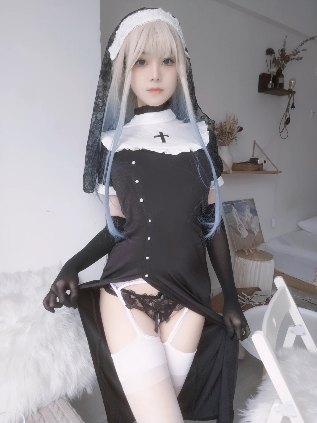 Coser@蜜汁猫裘 Vol.082: 修女自拍 (35 photos + 6 videos) – Page 2