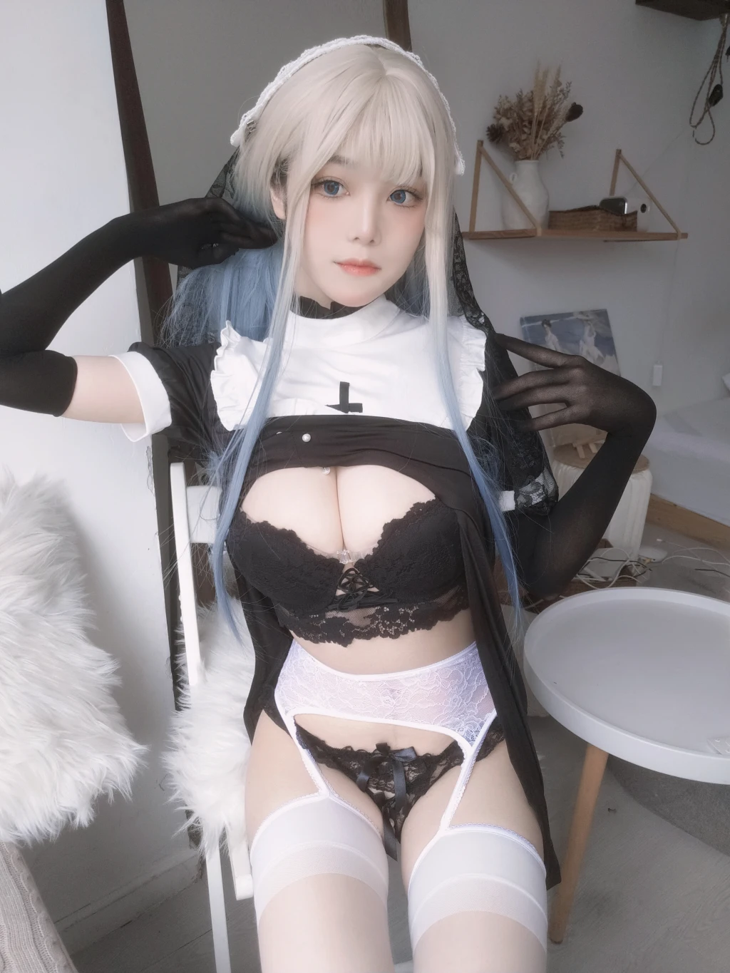 Coser@蜜汁猫裘 Vol.082: 修女自拍 (35 photos + 6 videos) – Page 3