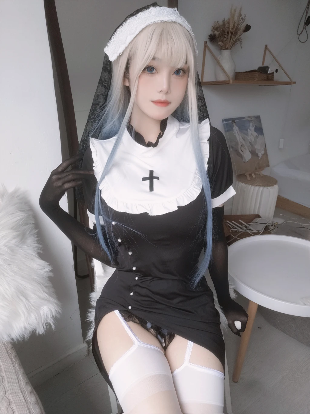 Coser@蜜汁猫裘 Vol.082: 修女自拍 (35 photos + 6 videos) – Page 3