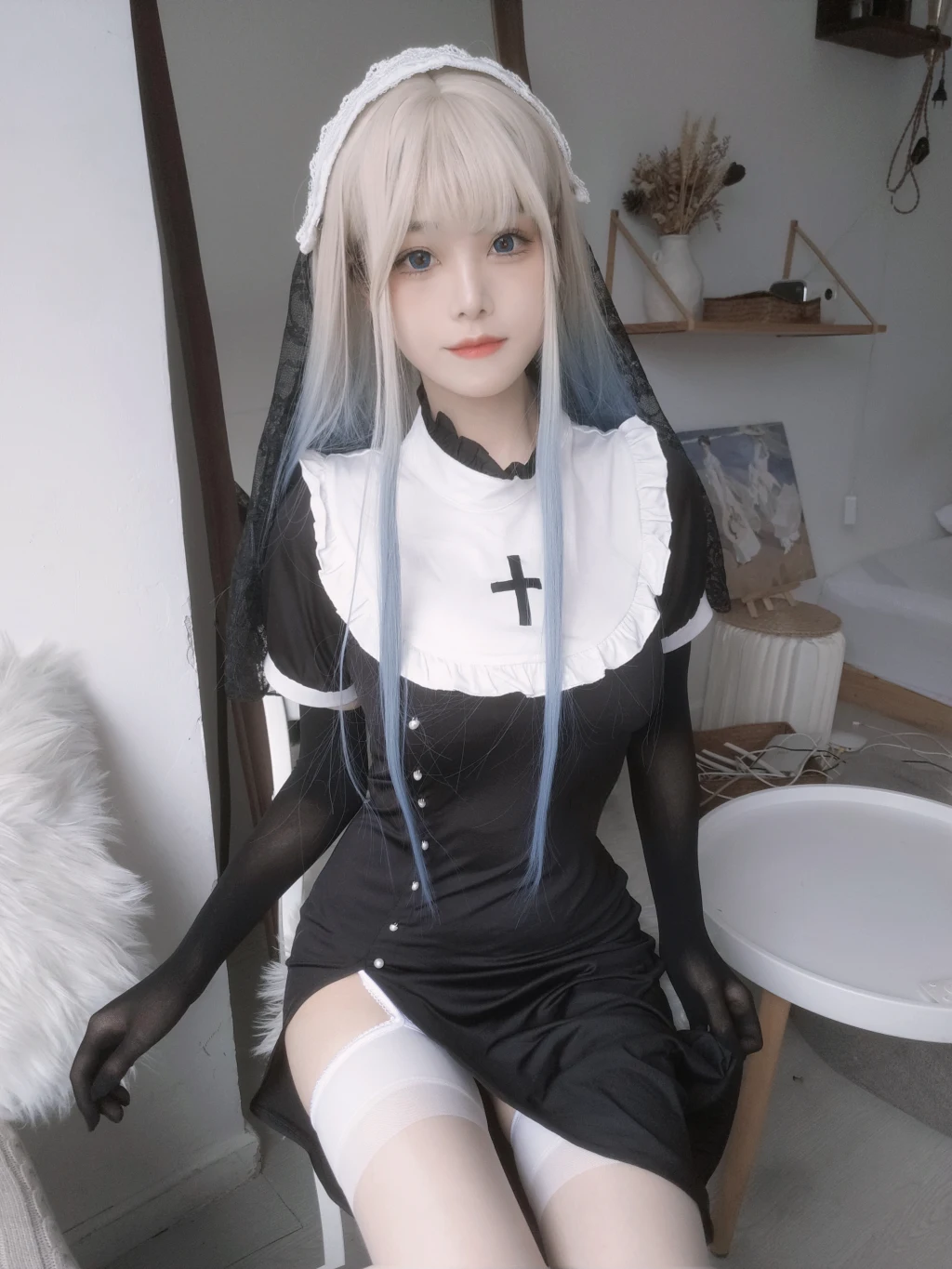 Coser@蜜汁猫裘 Vol.082: 修女自拍 (35 photos + 6 videos) – Page 3