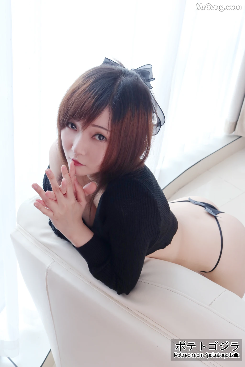 Coser@Potato Godzilla: Lewd Black Outfit (28 photos) – Page 3
