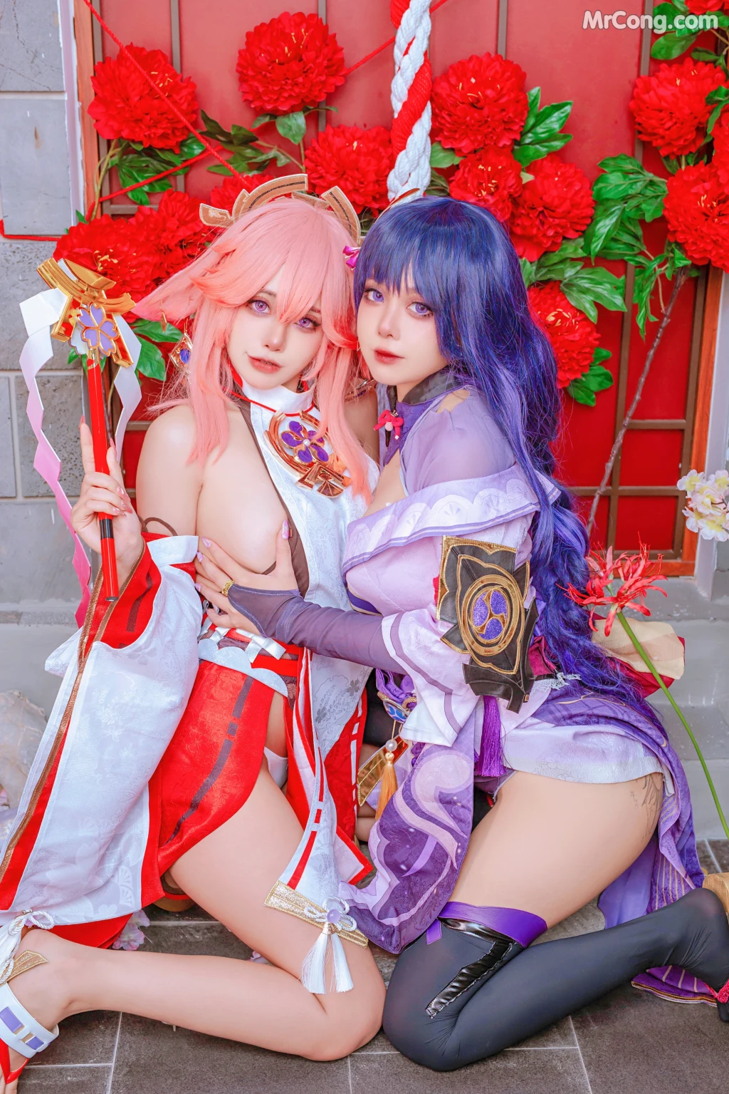 Coser@Byoru: Yae Miko x Raiden Shogun (95 photos) – Page 2
