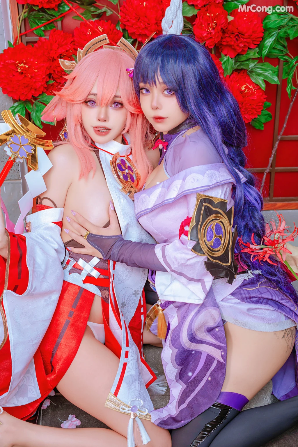Coser@Byoru: Yae Miko x Raiden Shogun (95 photos) – Page 2
