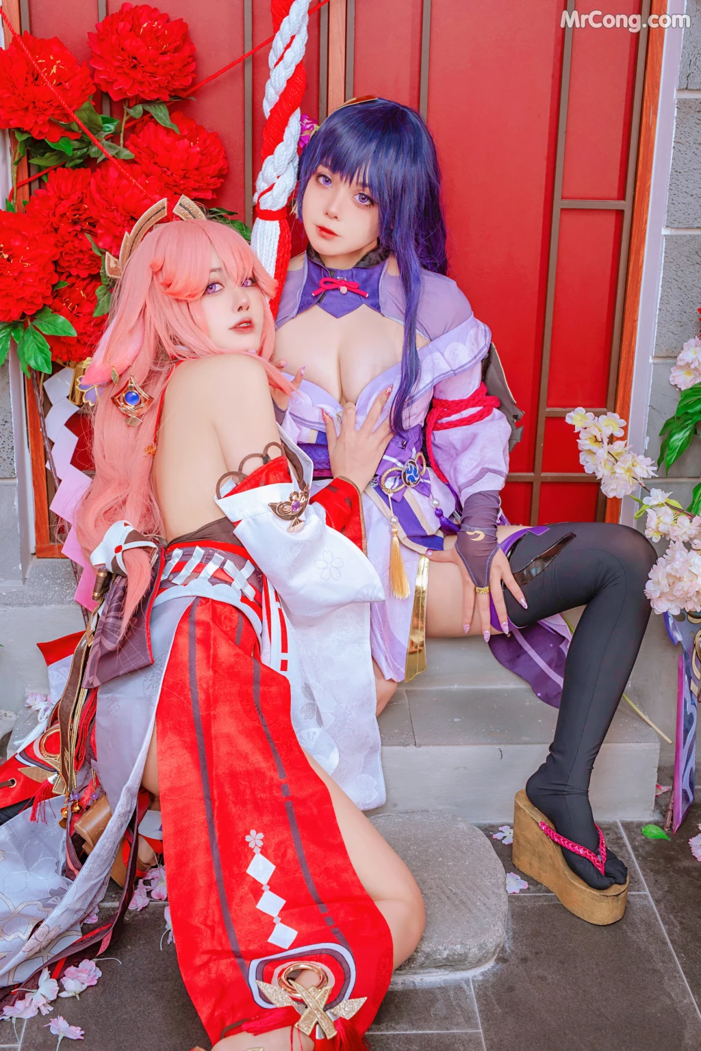 Coser@Byoru: Yae Miko x Raiden Shogun (95 photos) – Page 2