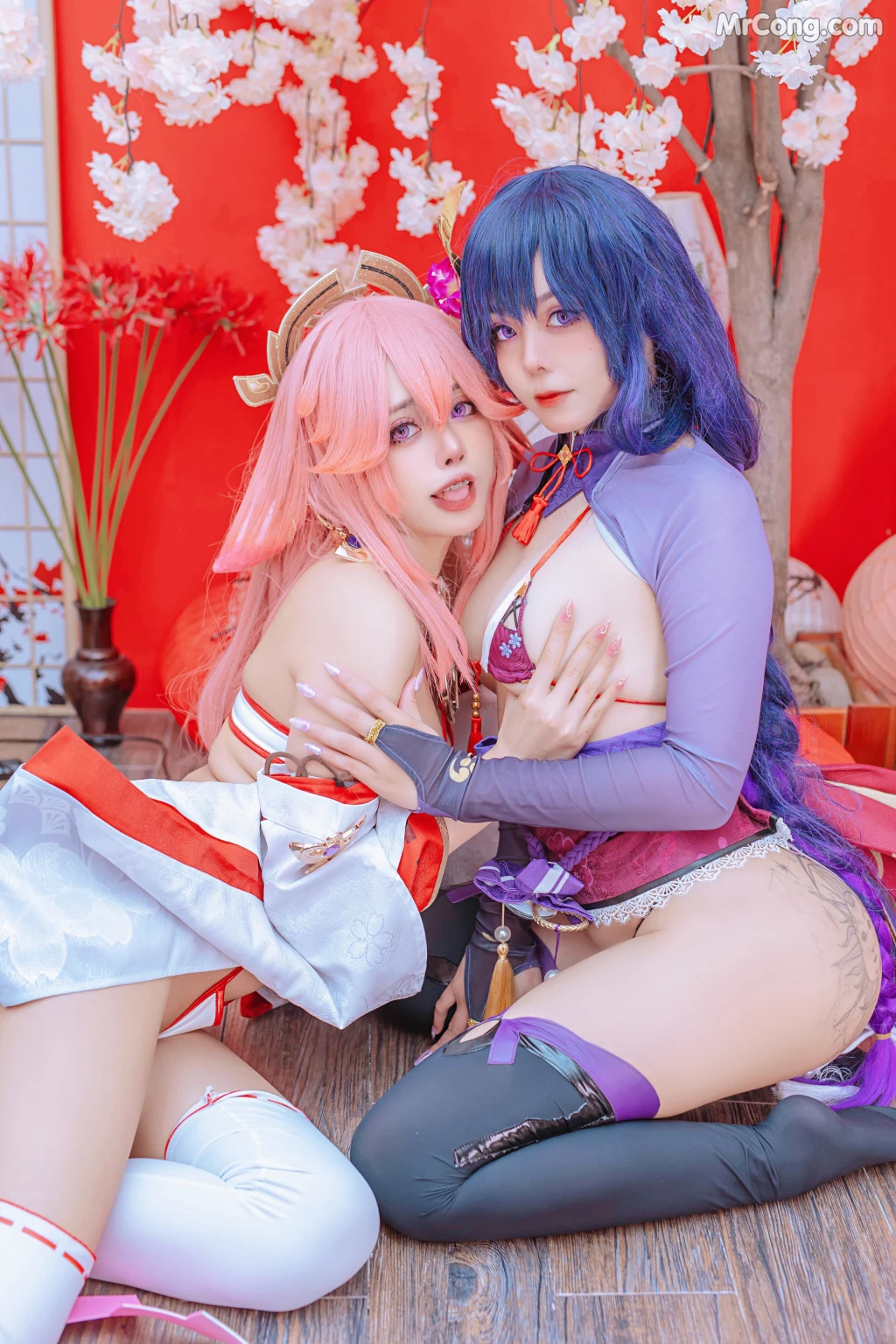 Coser@Byoru: Yae Miko x Raiden Shogun (95 photos) – Page 4