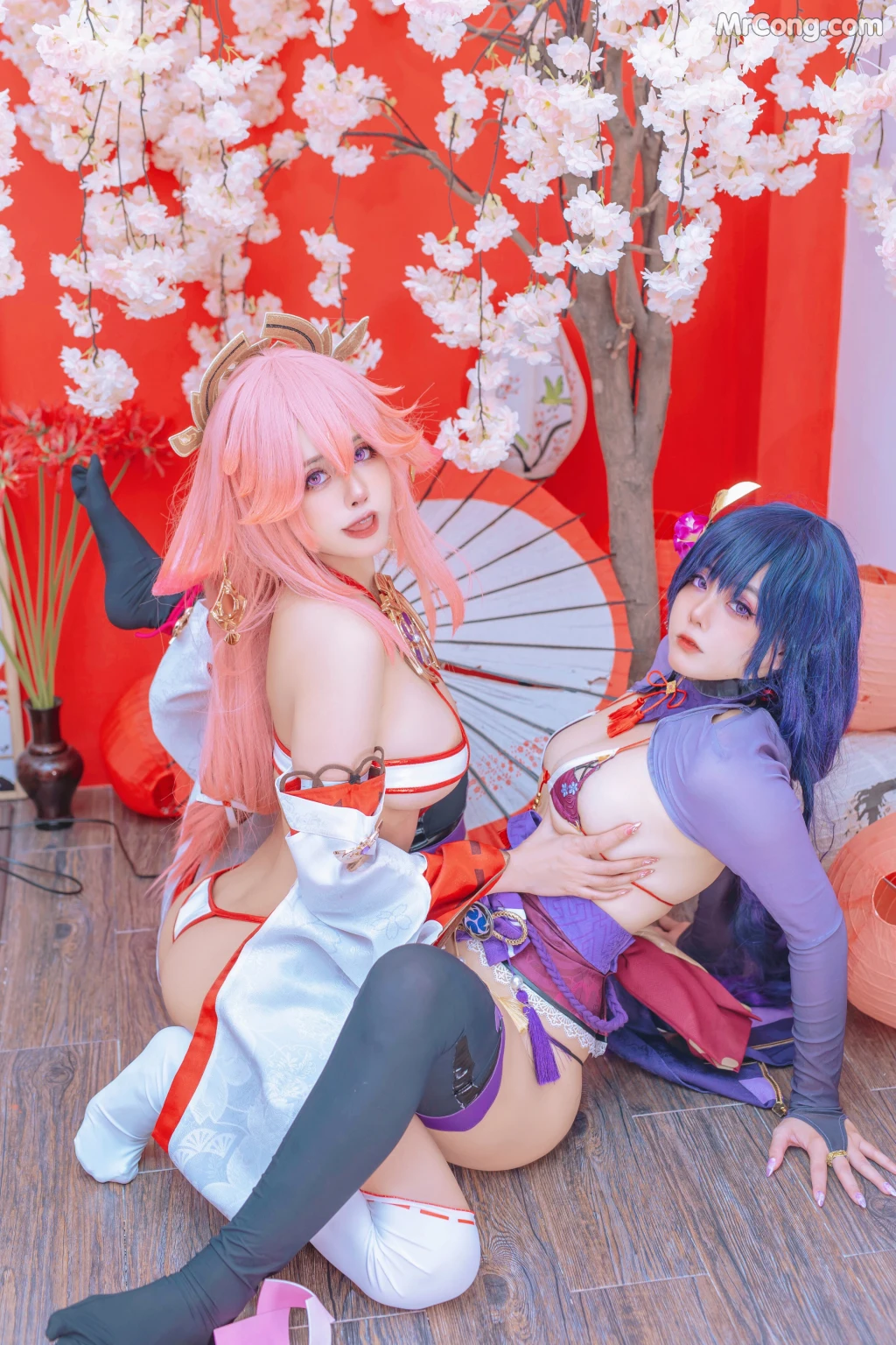 Coser@Byoru: Yae Miko x Raiden Shogun (95 photos) – Page 4