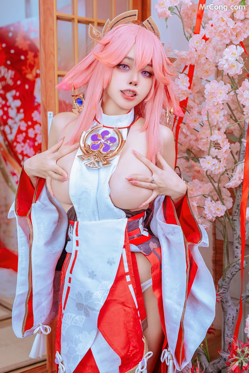 Coser@Byoru: Yae Miko x Raiden Shogun (95 photos) – Page 7