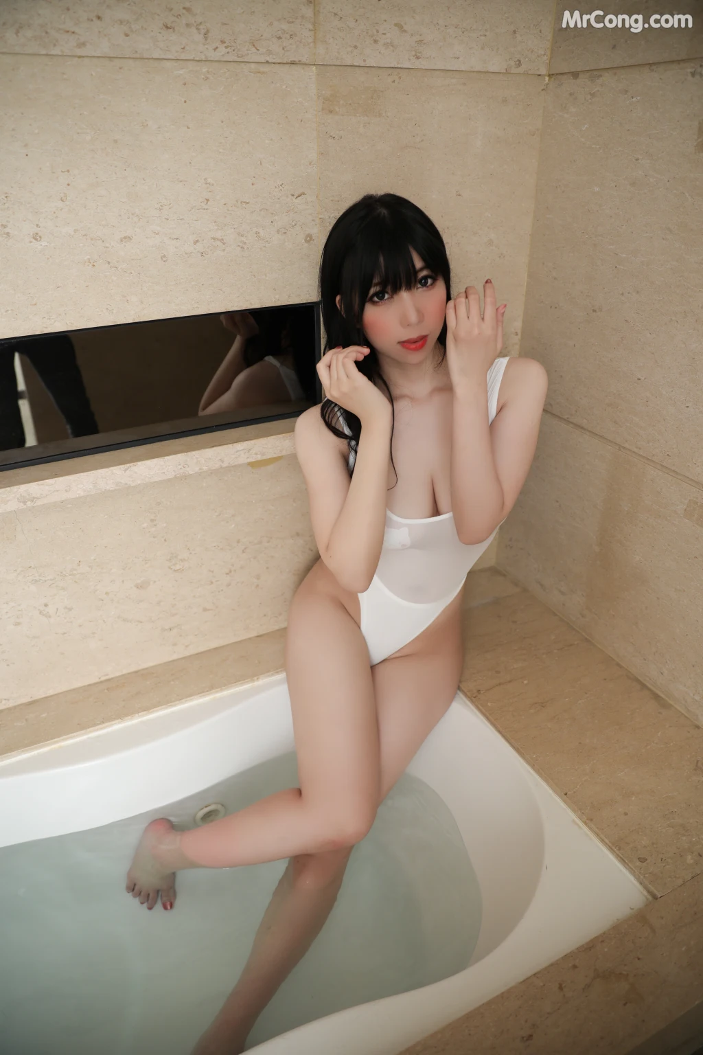 Coser@Kano Nozomi (鹿野希) Vol.07: 白色高叉泳装 (141 photos + 3 videos) – Page 4