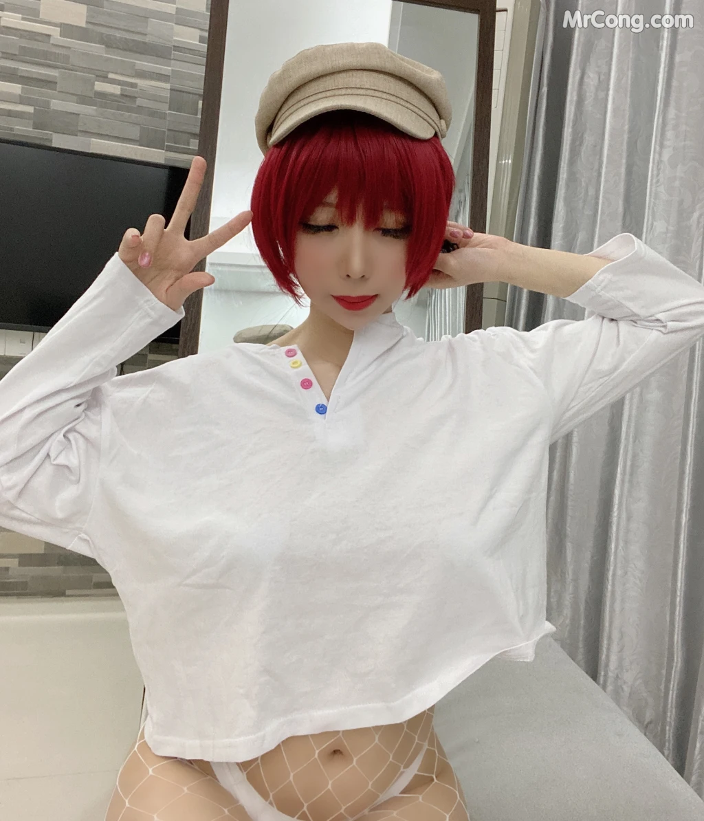 Coser@Kano Nozomi (鹿野希) Vol.10: 红发白网袜 (107 photos + 2 videos) – Page 2