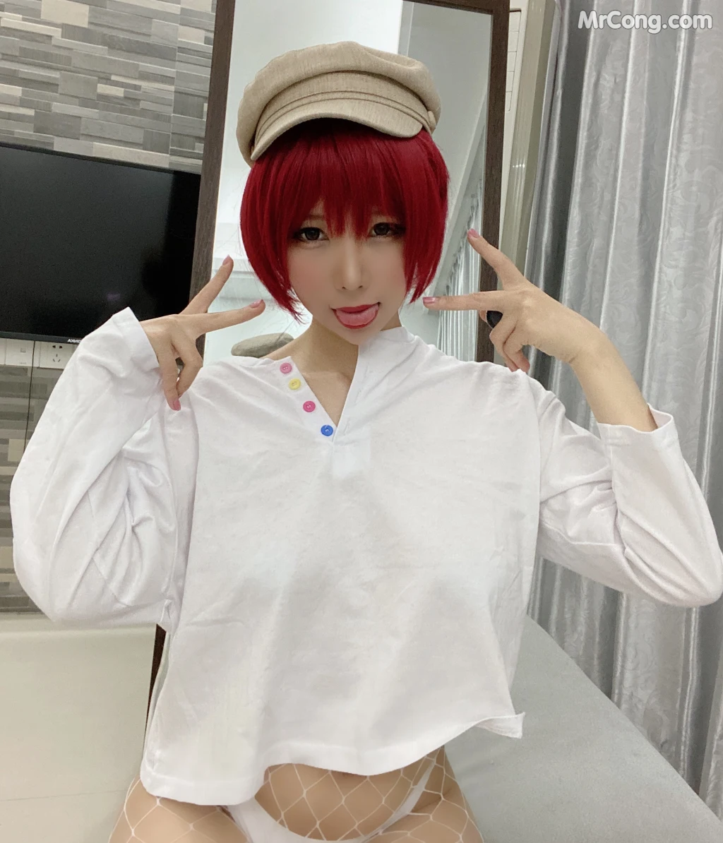 Coser@Kano Nozomi (鹿野希) Vol.10: 红发白网袜 (107 photos + 2 videos) – Page 2