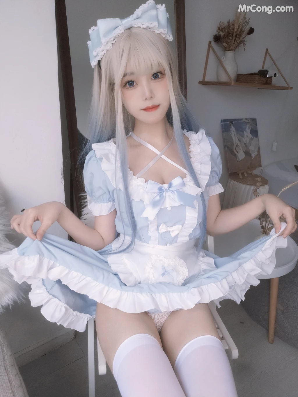 Coser@蜜汁猫裘 Vol.085: 蓝女仆 (27 photos + 2 videos) – Page 2