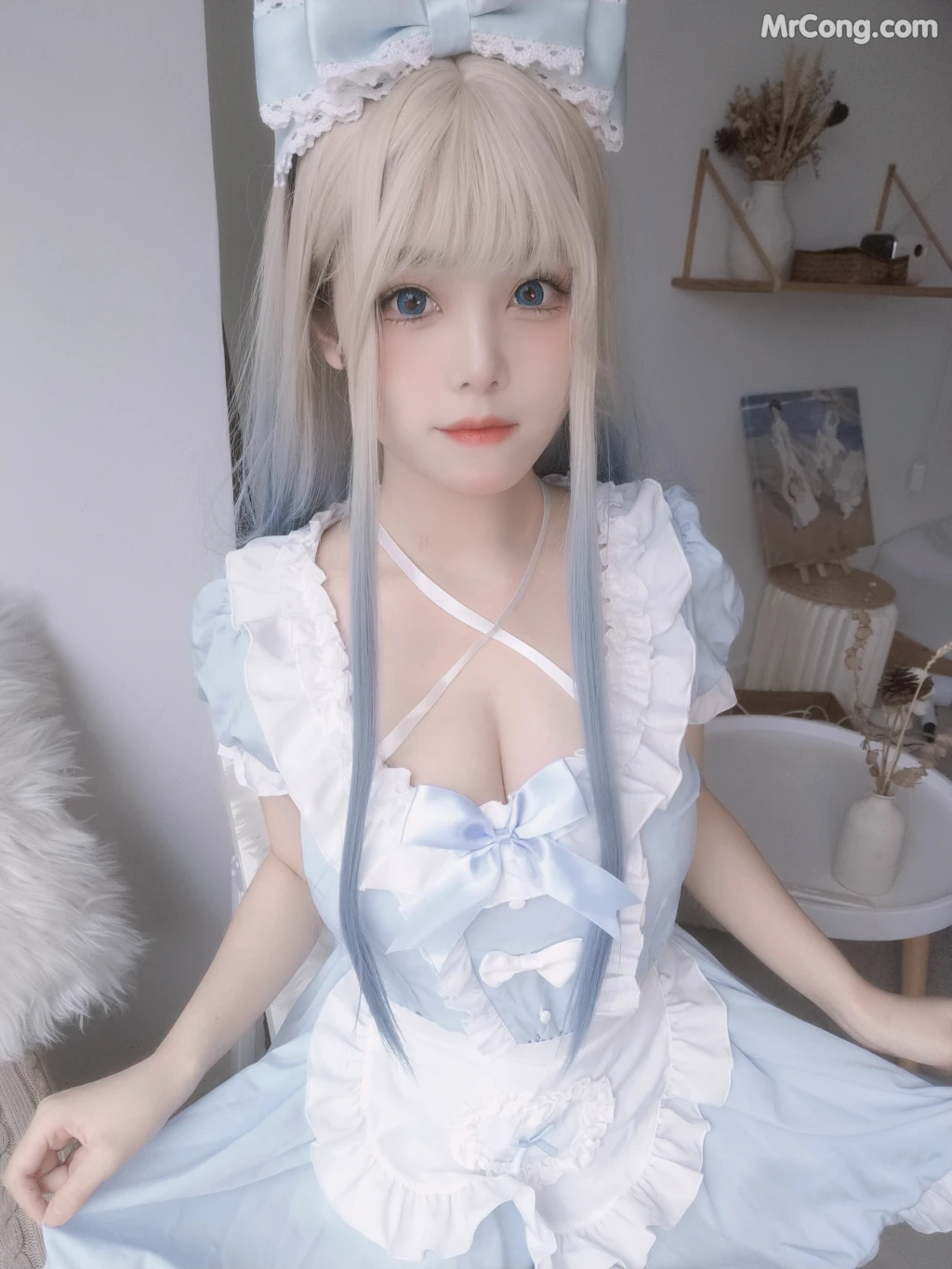 Coser@蜜汁猫裘 Vol.085: 蓝女仆 (27 photos + 2 videos) – Page 2
