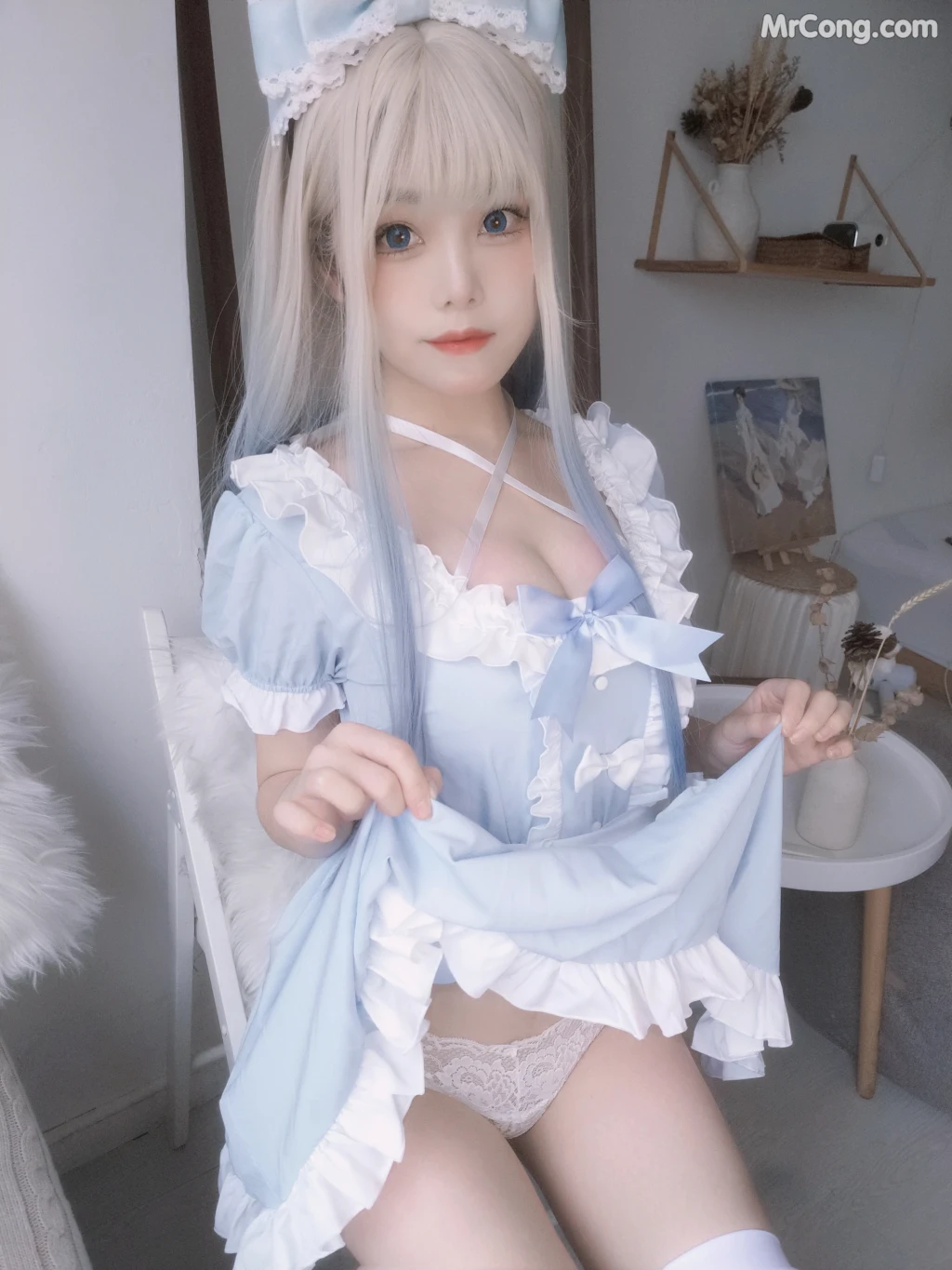 Coser@蜜汁猫裘 Vol.085: 蓝女仆 (27 photos + 2 videos) – Page 2
