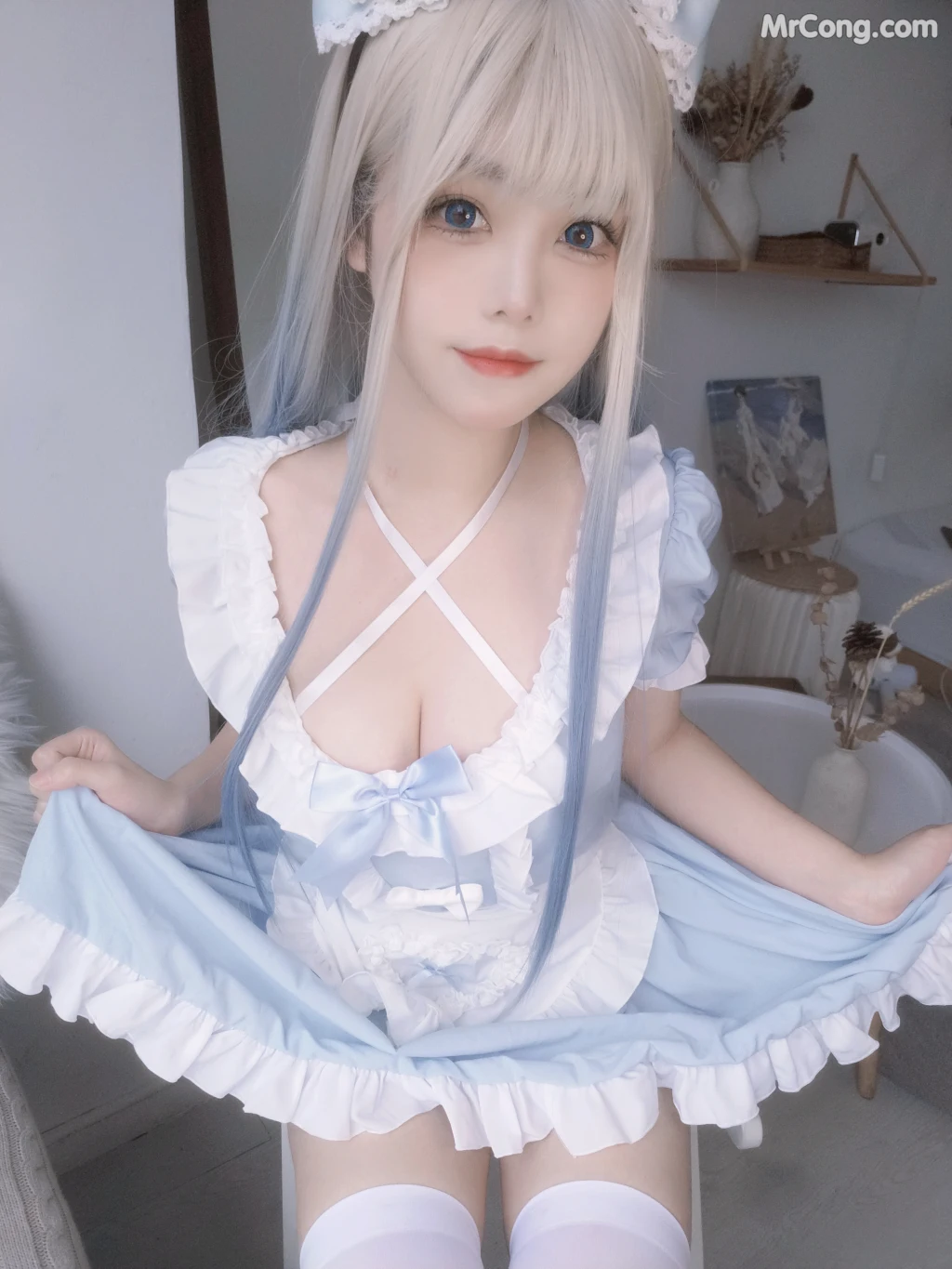 Coser@蜜汁猫裘 Vol.085: 蓝女仆 (27 photos + 2 videos) – Page 2