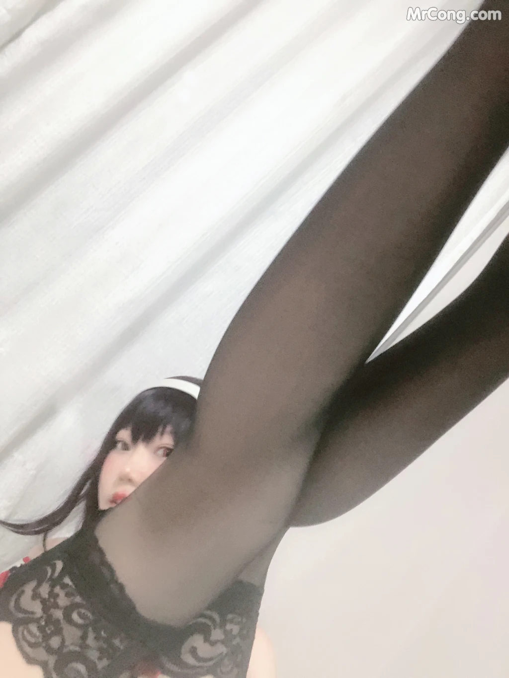 Coser@香草喵露露 No.015: 诗羽学姐睡衣自拍 (45 photos)