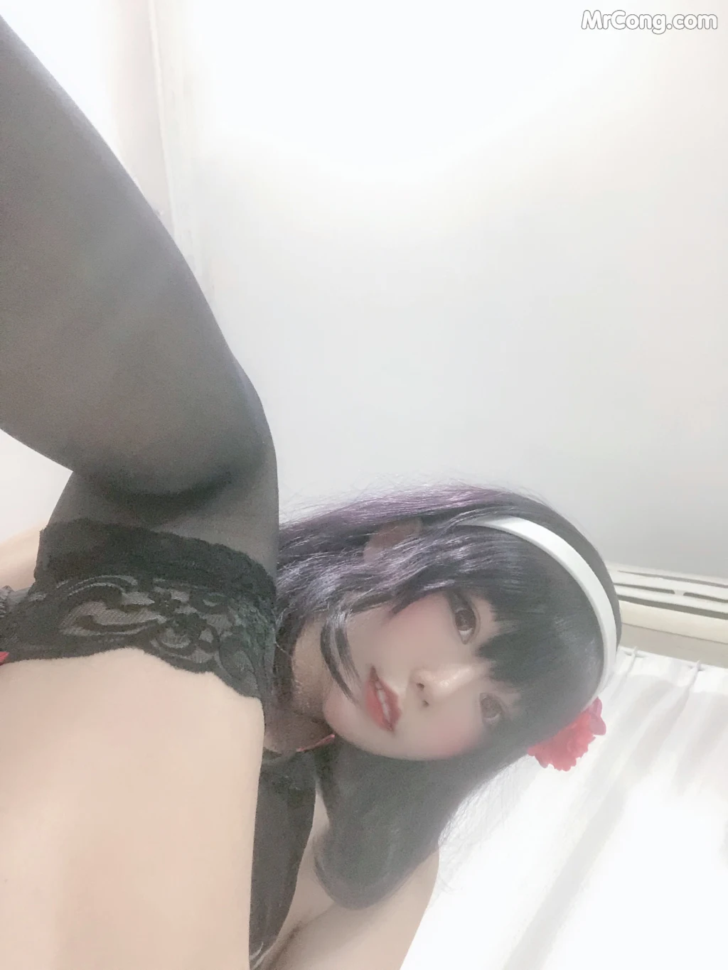 Coser@香草喵露露 No.015: 诗羽学姐睡衣自拍 (45 photos)