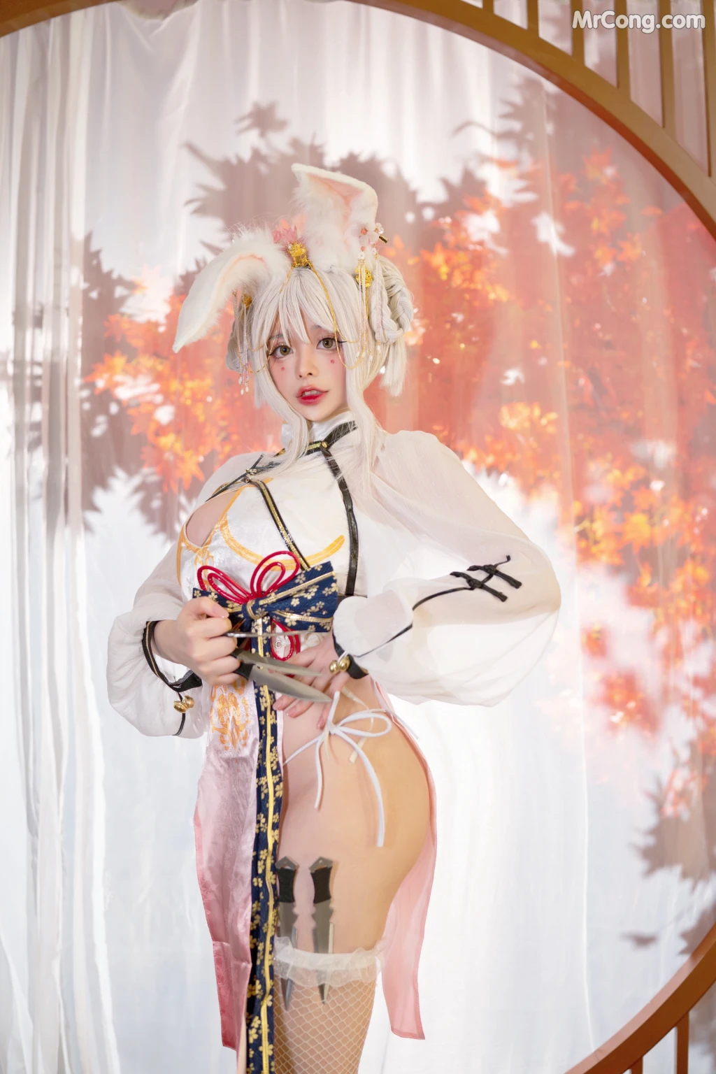 Coser@NinJA阿寨寨 No.005: 肉肉大白兔 (55 photos + 1 video)