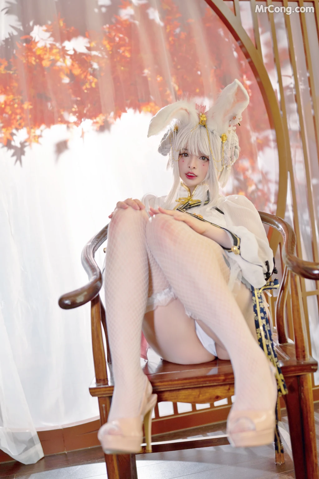 Coser@NinJA阿寨寨 No.005: 肉肉大白兔 (55 photos + 1 video)