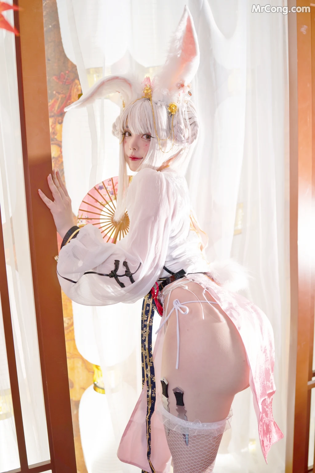 Coser@NinJA阿寨寨 No.005: 肉肉大白兔 (55 photos + 1 video)