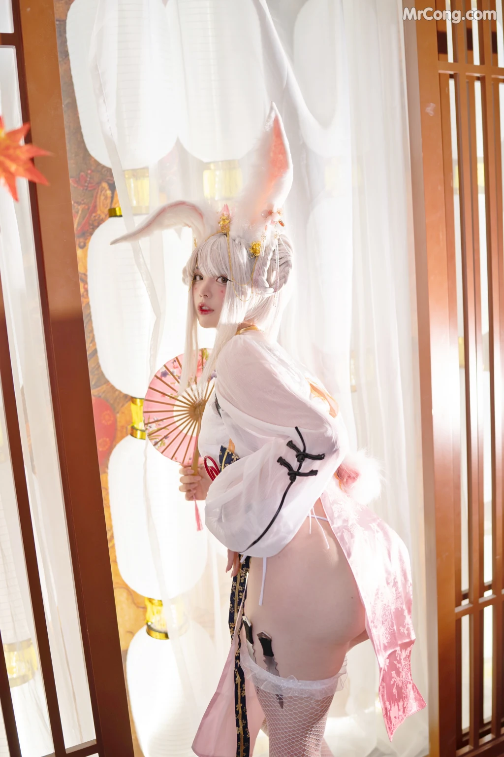 Coser@NinJA阿寨寨 No.005: 肉肉大白兔 (55 photos + 1 video)