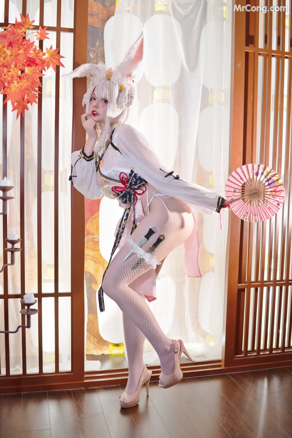 Coser@NinJA阿寨寨 No.005: 肉肉大白兔 (55 photos + 1 video)