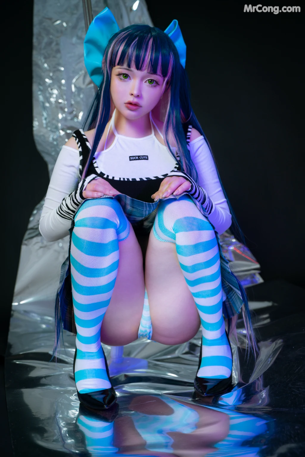 Coser@NinJA阿寨寨 No.006: 吊带袜天使1.0 (32 photos)